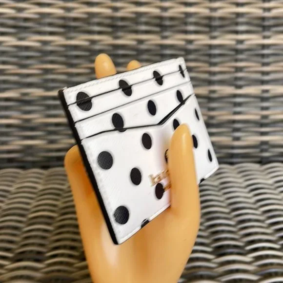 Kate Spade Staci Small Slim Cardholder Dot Printed Cream Multi - Picture 3 of 16